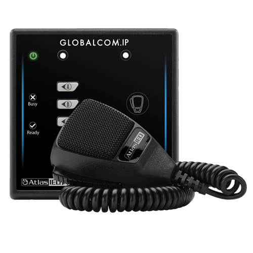 Atlas Sound IPCSD4 – GLOBALCOM.IP Digital Microphone Station with 4 Buttons Communication Station Atlas Sound