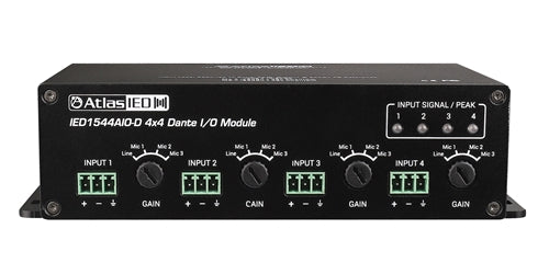 Atlas Sound IED1544AIO-D – 4x4 Analog/Dante I/O Module Interface Device Atlas Sound