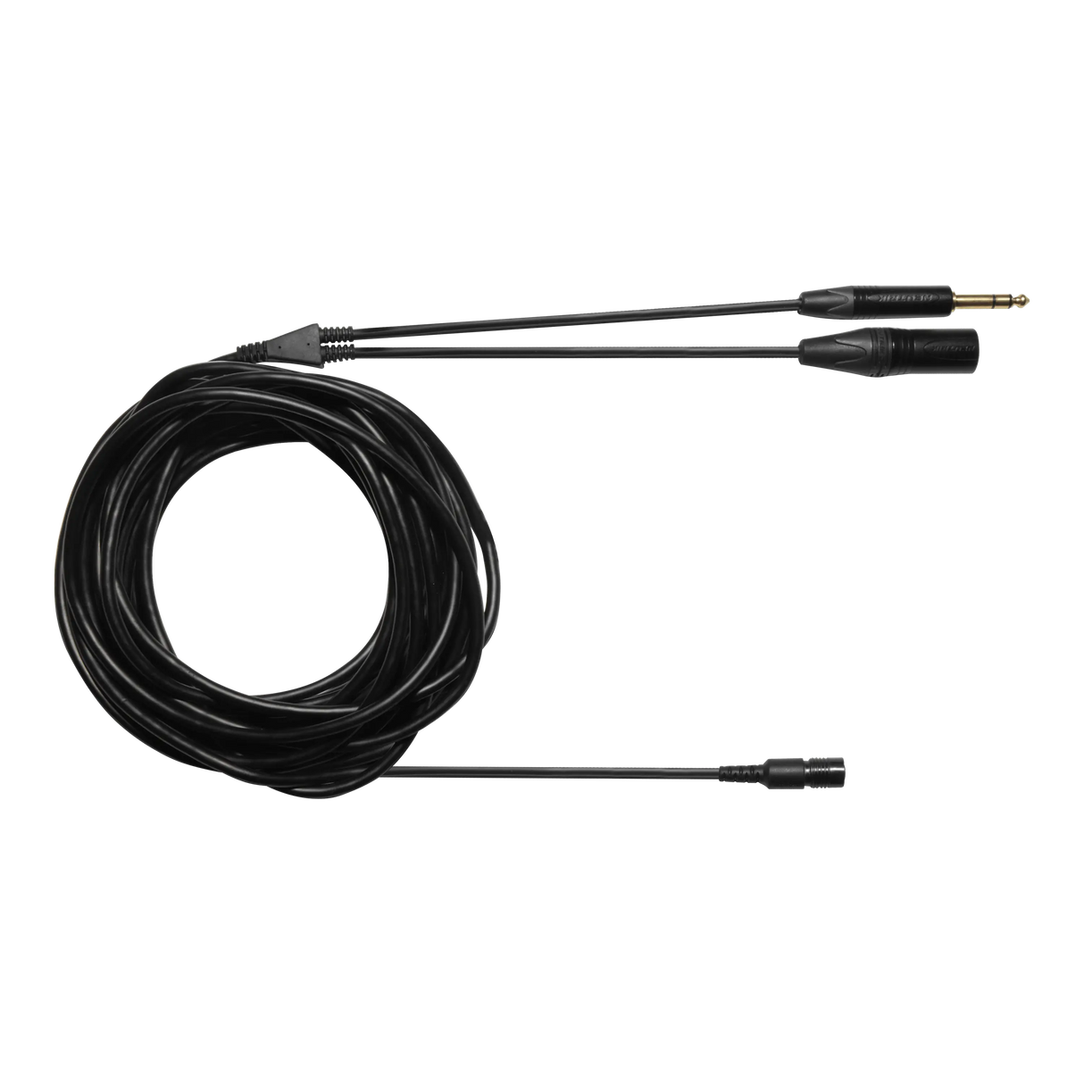 Shure BCASCA-NXLR3QI-25 25ft. Detachable cable with Neutrik 3 Pin XLR male connector and 1/4'' stereo plug Microphones Shure