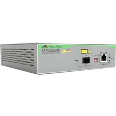 Allied Telesis AT-PC2000/SP-960 TAA 10/100/1000T-100X/1000X SFP POE+ MEDIA & RATE CONVERTER UNIV