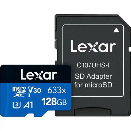 Lexar High-Performance 633x UHS-I microSDHC Memory Card with SD Adapter Electronic Accessories Lexar 128GB