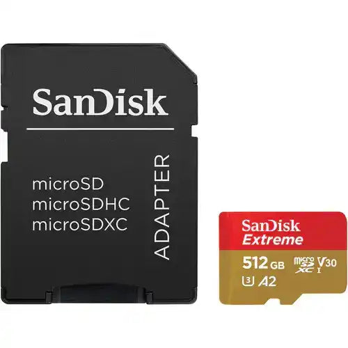 SanDisk Extreme UHS-I microSDHC Memory Card with SD Adapter Electronic Accessories Sandisk 512GB