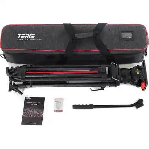 Teris TS150CF-Q Fluid Head & Tripod Kit, Carbon Fiber Tripods Teris