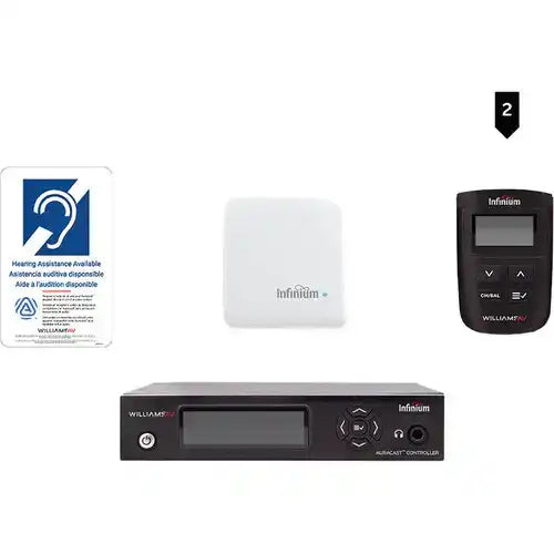 Williams AV Infinium Auracast System | 2 Receivers Assistive Listening Williams AV