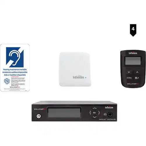 Williams AV Infinium Auracast System | 4 Receivers Assistive Listening Williams AV