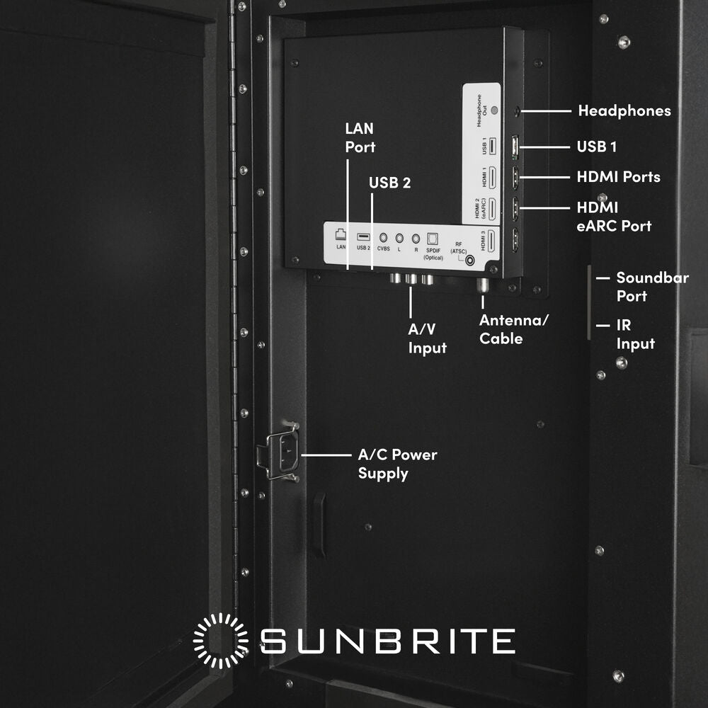 Sunbrite SB-V4-55-BL Veranda 4 Full Shade 4K HDR Outdoor Smart TV Displays Sunbrite