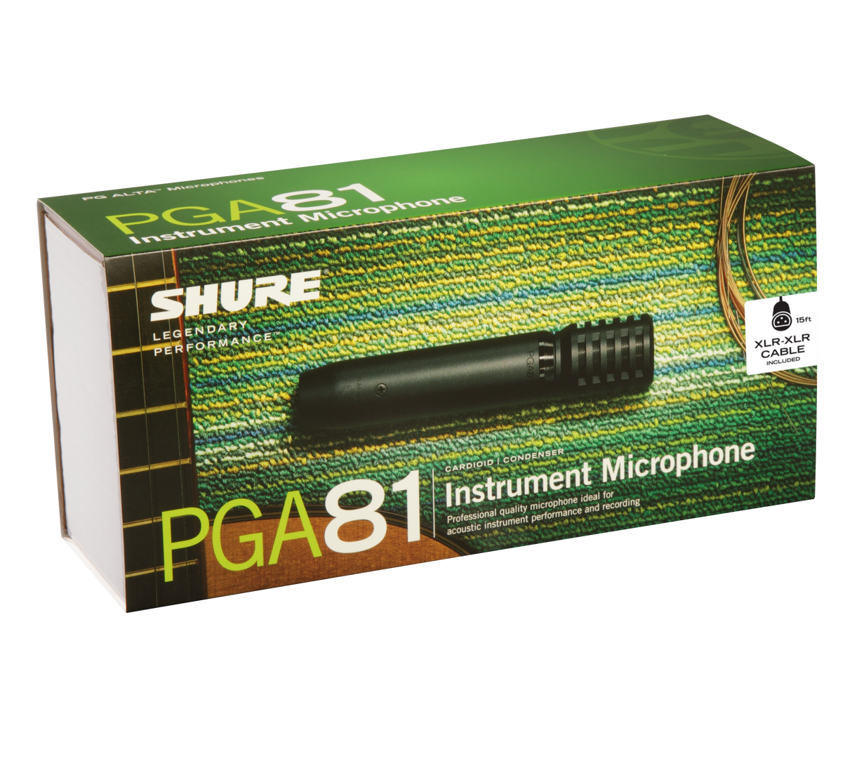 Shure PGA81-XLR Cardioid dynamic instrument microphone - XLR-XLR cable Microphnes Shure