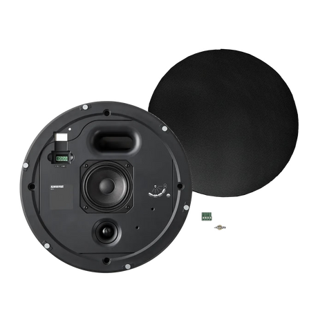 Shure MXP-5 Microflex Ceiling Passive Conferencing Loudspeaker - Black, Single Speakers Shure