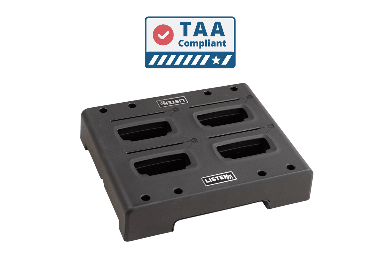 Listen Technologies LA-384T-01 ListenIR TAA Intelligent 4-Unit Charging Tray