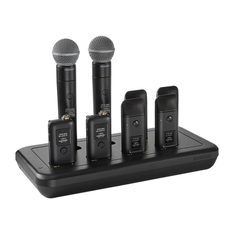 Shure MXWNDX8 Networked 8-Bay Charging Station for MXW neXt Bodypack, Handheld & Boundary Wireless Microphone Transmitters Microphones Shure