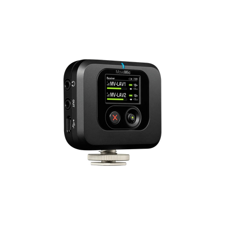 Shure MV-TWO-KIT-Z7 MoveMic Two Receiver Kit Two-Channel Wireless Lavalier Microphone System With Receiver for Mobile Devices and Cameras Microphones Shure