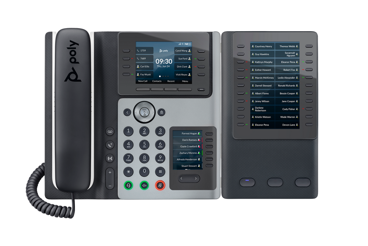 Poly Edge E400 IP Phone and PoE-enabled Poly Voice Poly