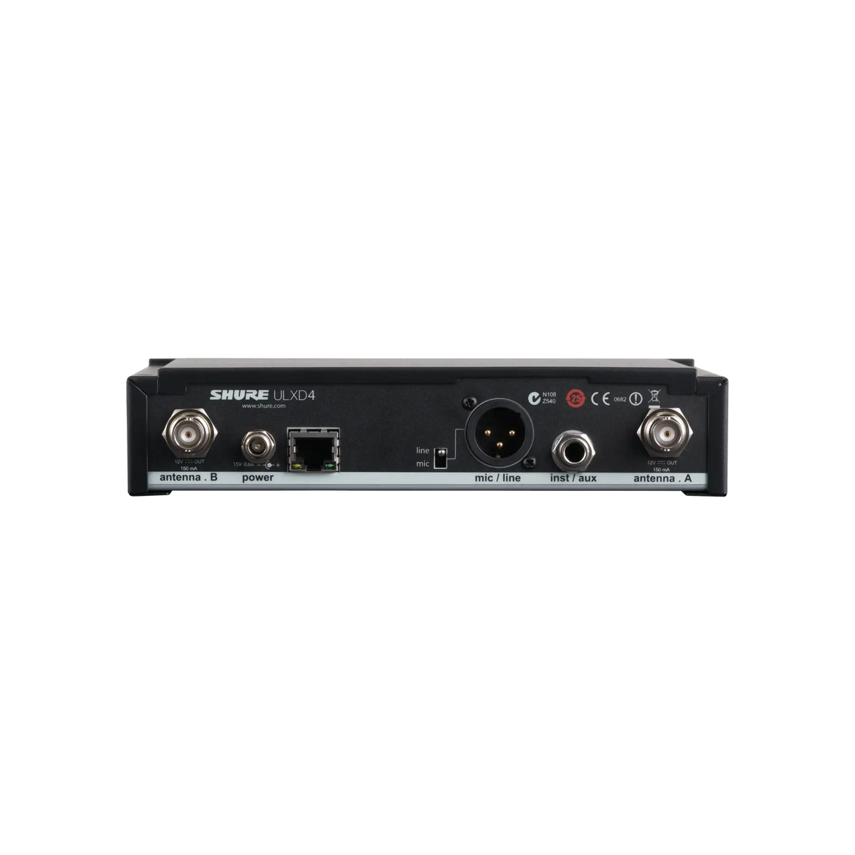Shure Single Digital Wireless Receiver (530-602 MHz) - ULXD4GV=-H50 Audio Components Shure