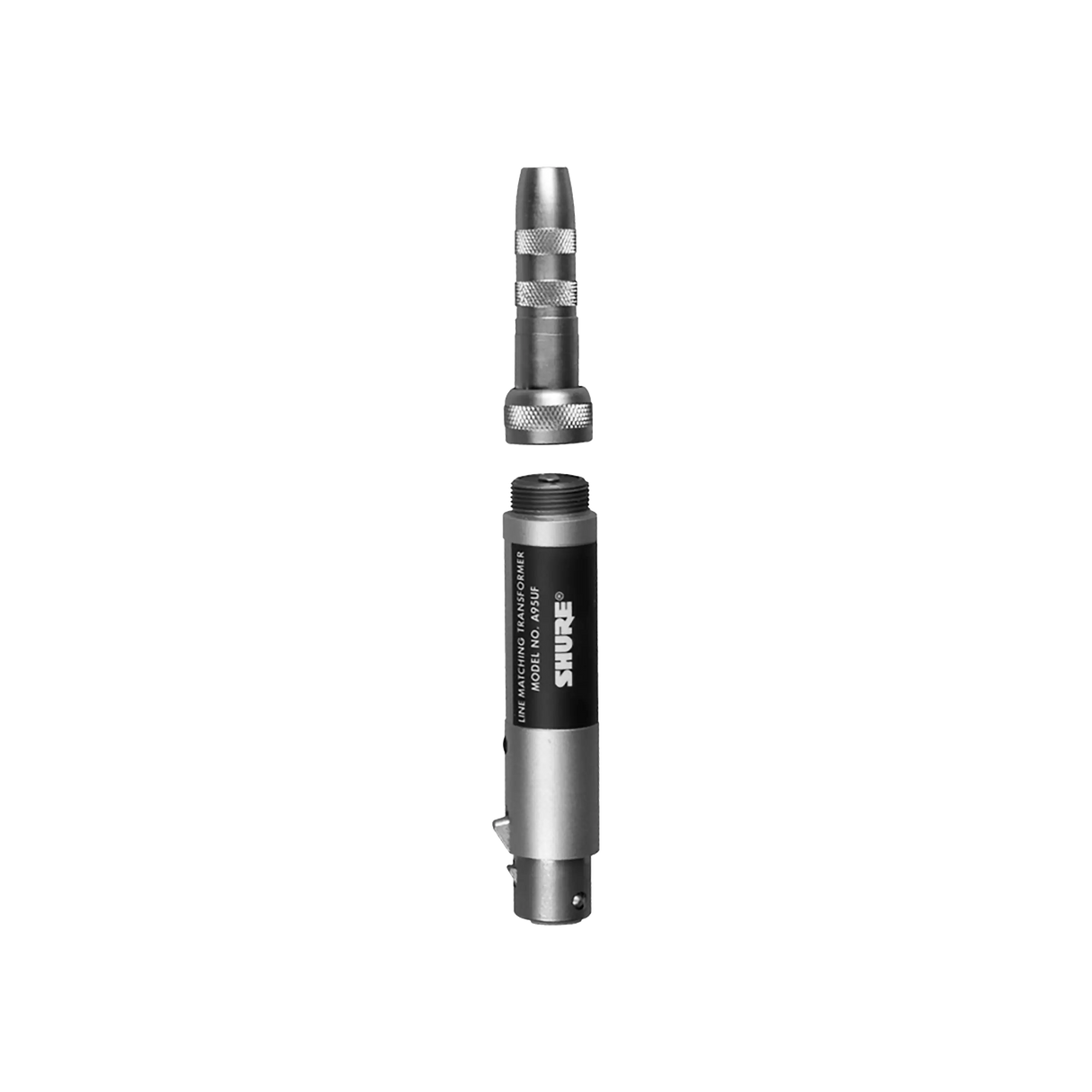 Shure A95UF Transformer; Low Z, Female XLR to High Z MC1M Connector with Mating 1/4" Phone Plug/Jack Microphones Shure