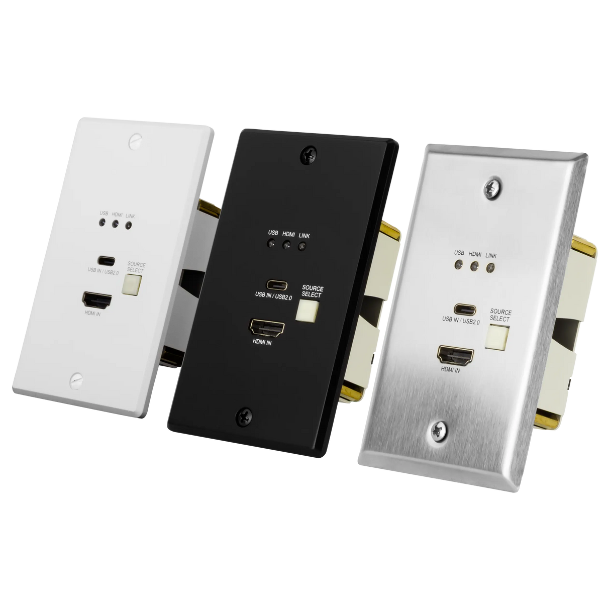 AVPro Edge AC-CXWP-LPDHU-CCB – Black HDMI USB-C Wall Plate Faceplate Video Transmitters AVPro Edge