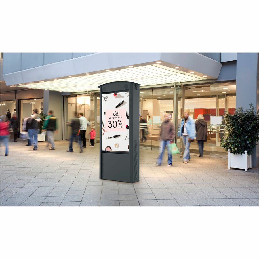 Peerless-AV KOP55XHB2-SA Smart City Kiosk rear view with speaker detail