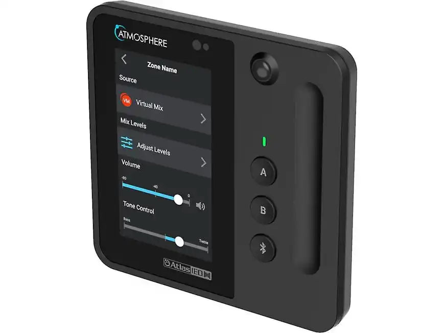 AtlasIED Atmosphere C-T4BT Touchscreen wall controller with Bluetooth (Black) Audio Components AtlasIED