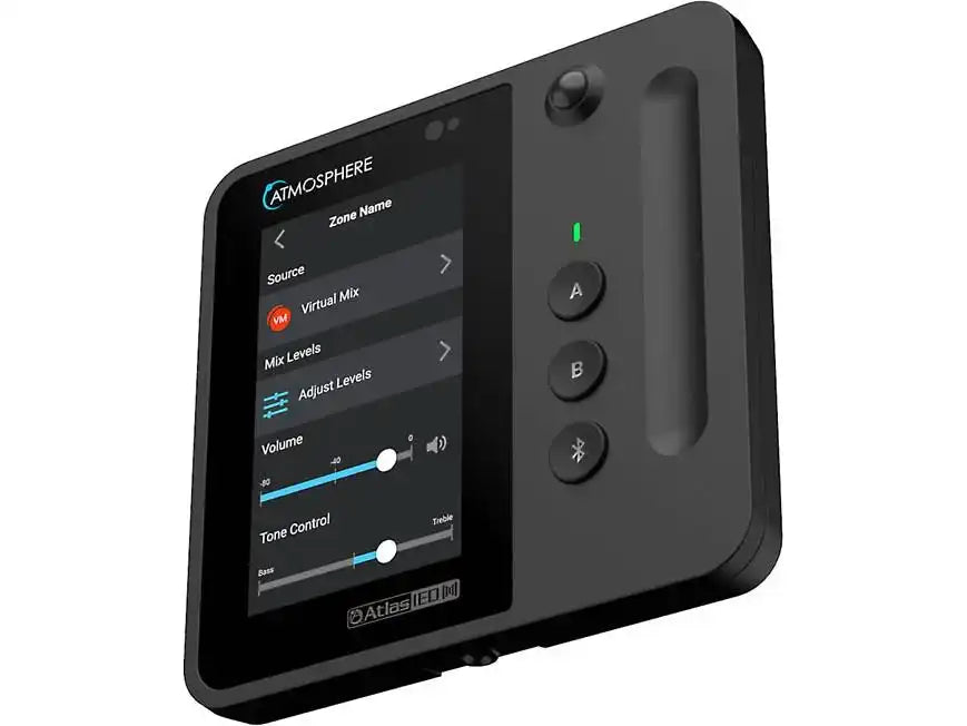 AtlasIED Atmosphere C-T4BT Touchscreen wall controller with Bluetooth (Black) Audio Components AtlasIED