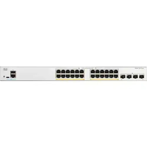 Cisco Catalyst C1300-24FP-4G 24-Port Gigabit PoE+ Compliant Managed Network Switch (370W) Networking Cisco