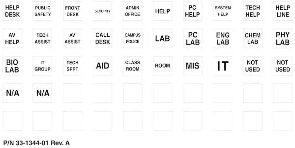 Extron Backlit Button Label Kit Text and Icon Labels, Sheet 2 Electronics Accessories Extron