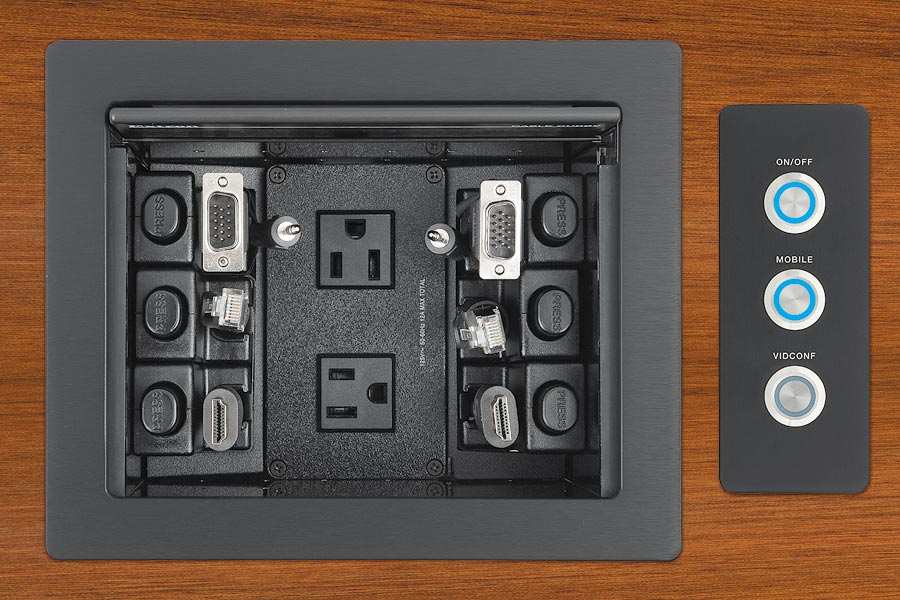 Extron CCR 30 Cable Cubby Retractor 30 Enclosure Three LED switches, black Audio & Video Cables Extron
