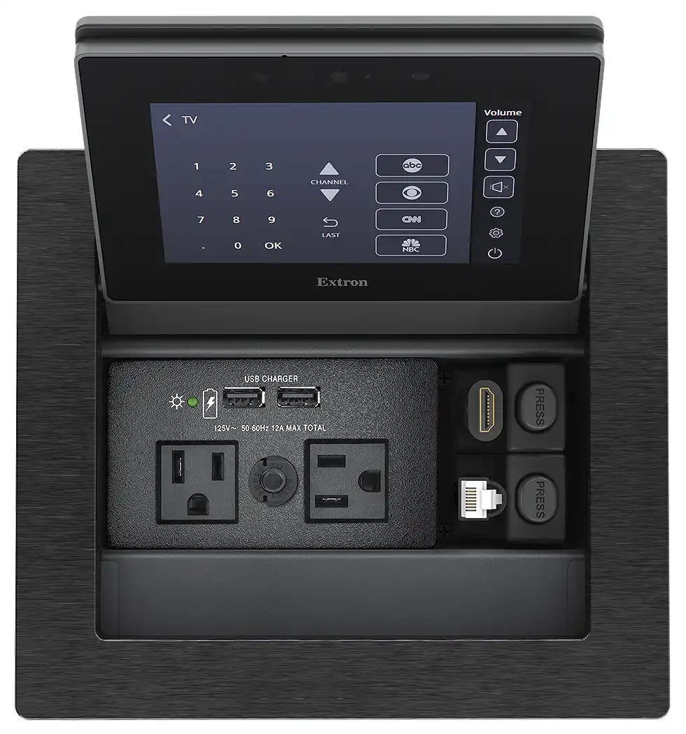 Extron TLP Pro 525C 5" Portrait Tabletop Touchpanel Black - w/o AC Module Audio & Video Cables Extron