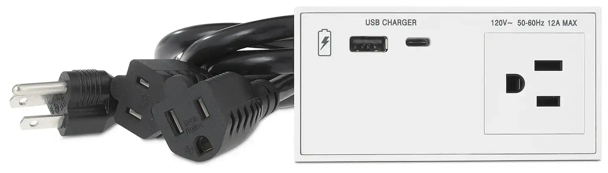 Extron Flex55 100 Series Pendant Mount Two USB Outlets, White Audio & Video Cables Extron