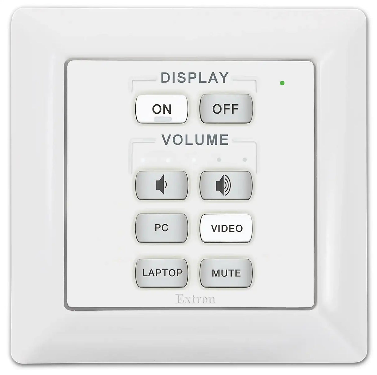 Extron NBP 108 EU Network Button Panel Flex55 and EU, Black and White, 8 Button control Extron