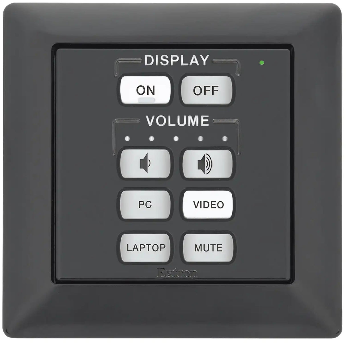 Extron NBP 108 EU Network Button Panel Flex55 and EU, Black and White, 8 Button control Extron
