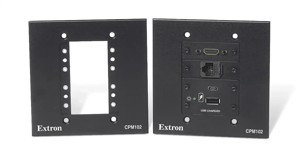 Extron CPM 102 Series Cable Pass-Through Plate White - With Cable Guards mount boxes Extron