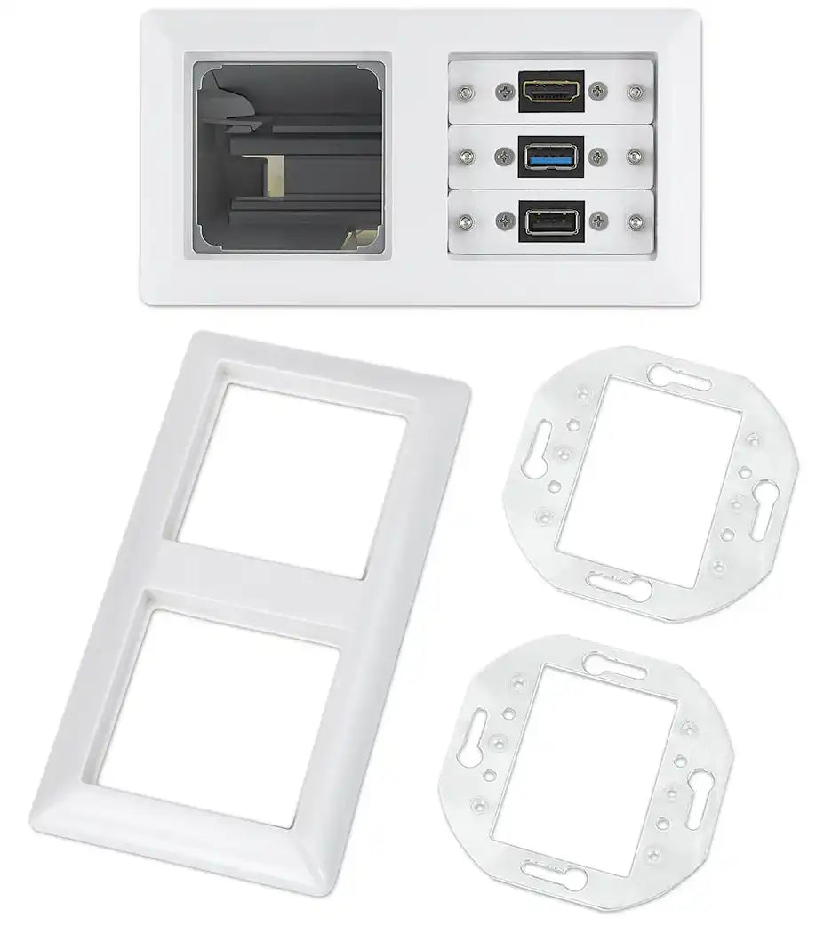 Extron MAAP 200 EU Series Mounting Frame 2-EU gang, holds 6 MAAP modules mount boxes Extron
