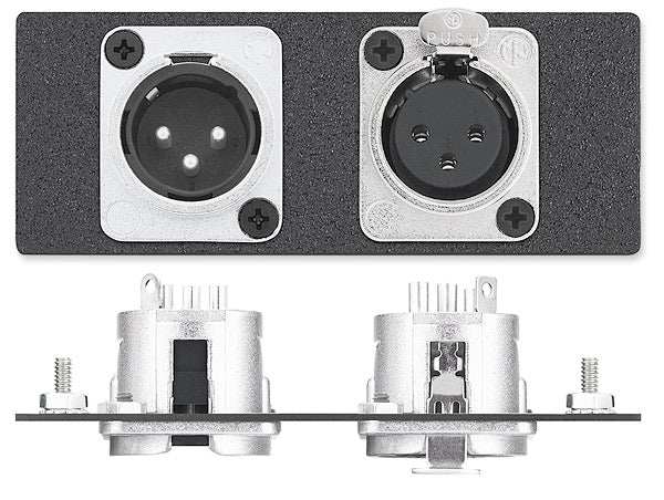 Extron AAP1XLR1XLR One XLR 3-pin Female to Solder Cups, One XLR 3-pin Male to Solder Cups - Neutrik AAP Module White Audio & Video Cables Extron