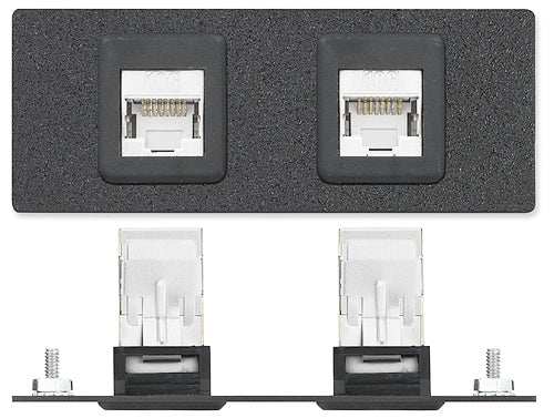 Extron AAP 2XTPFTP24CO - Architectural Adapter Plate with Dual XTP, Feed-Through, and Power mount boxes Extron