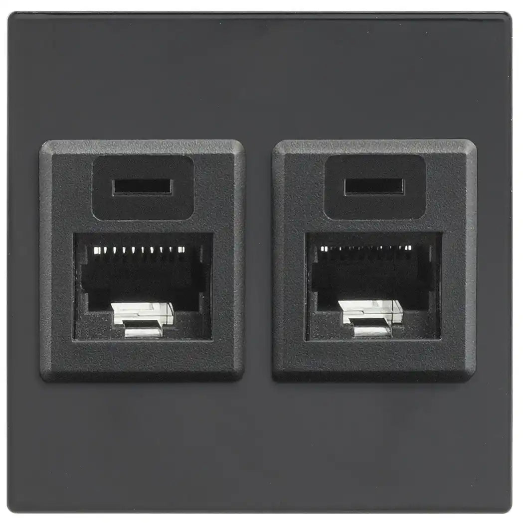Extron Blank Two-Keystone AV Connectivity Plate Black control Extron