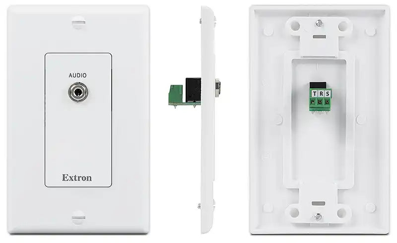 Extron WPC 210 A MK Wallplate Two XLR 3-Pin Males on Decorator Wallplate, White mount boxes Extron