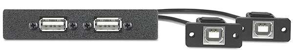 Extron AAP 2USBAF2USBBF10 - Architectural Adapter Plate with Dual USB-A Female and Dual USB-B Female Black Audio & Video Cables Extron