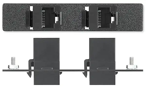Extron AAP 2RJ45CAT6SINGLESP - Architectural Adapter Plate with Dual RJ-45 Cat6 Pass-Through Audio & Video Cables Extron