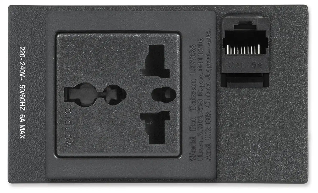 Extron AC NET AAP AC Power and Network Connectivity Module EU - Black Power Extron