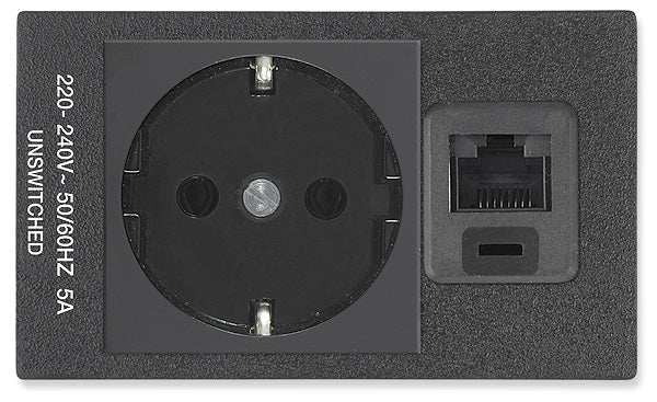 Extron AC NET AAP AC Power and Network Connectivity Module EU - Black Power Extron