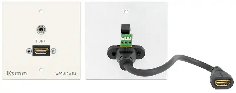 Extron WPC 210 A EU Wallplate EU gang - RAL9010 White mount boxes Extron