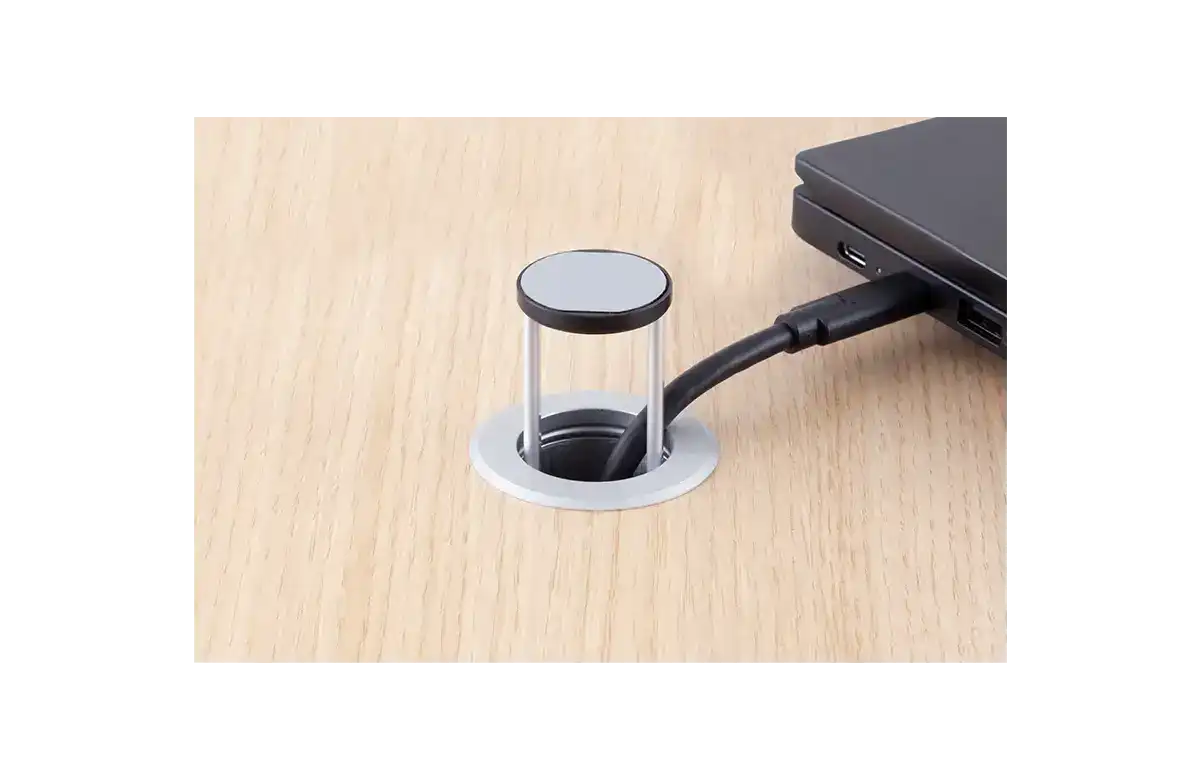 LightWare C-PopUp-10RN Built-in USB-C cable management tool for desks with retraction support Racks LightWare