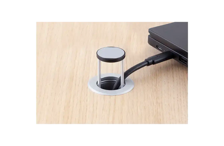 LightWare C-PopUp-10RN Built-in USB-C cable management tool for desks with retraction support Racks LightWare