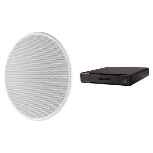 Shure MXA920W-R+USB-V Ceiling Microphone and USB Matrix Bundle (White) Microphones Shure