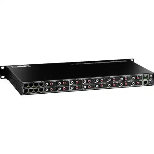AVPro Edge Audio Receiver Hub with 8 AEX inputs and 4 Stereo Inputs with 12 Stereo Outputs Video Transmitters AVPro Edge