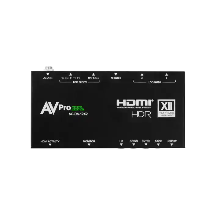 AVPro Edge 48Gbps HDMI scaling distribution amplifier with one input, dual outputs Video Transmitters AVPro Edge