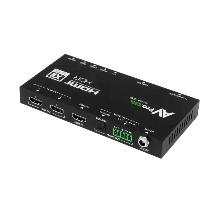 AVPro Edge 48Gbps HDMI scaling distribution amplifier with one input, dual outputs Video Transmitters AVPro Edge