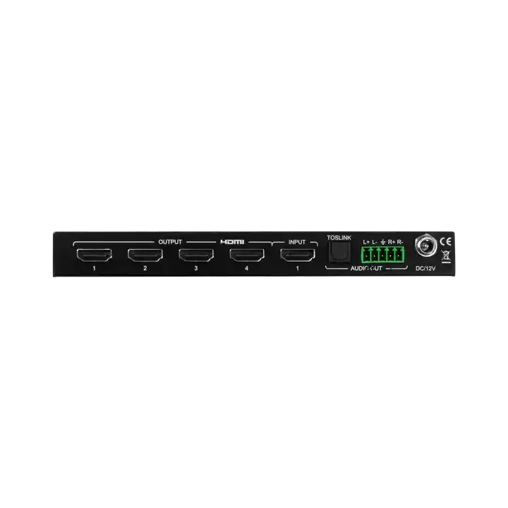 AVPro Edge 48Gbps HDMI scaling distribution amplifier with one input, and four outputs Video Transmitters AVPro Edge