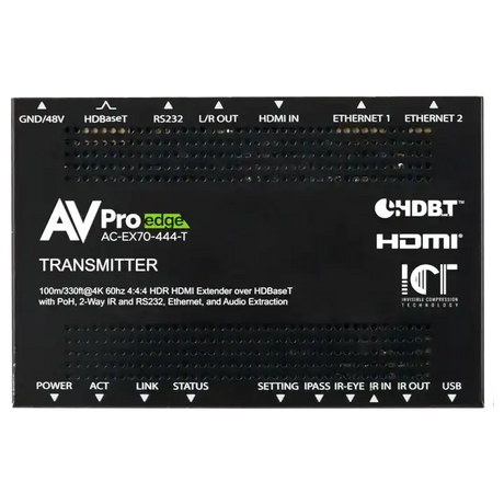 70M 18Gbps HDBaseT Extender Kit Video Transmitters AVPro Edge