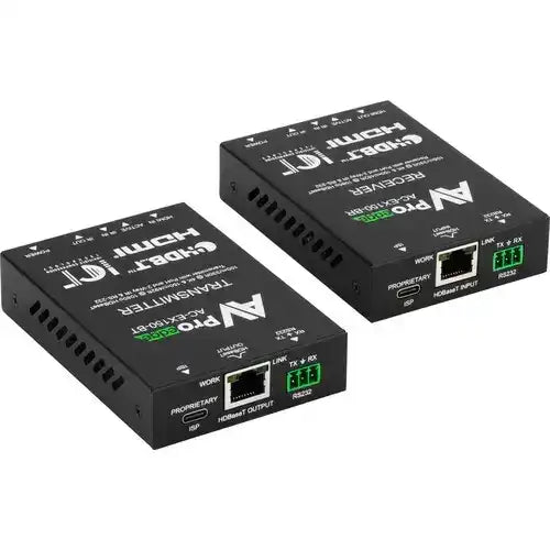 AVPro Edge HDBaseT (CAT6) Extender Kit. 10.2G, 40m 4K (70m HD) Extender with Bi Directional 12V Power, RS232, IR . 4K60 4:2:0 Max Video Transmitters AVPro Edge