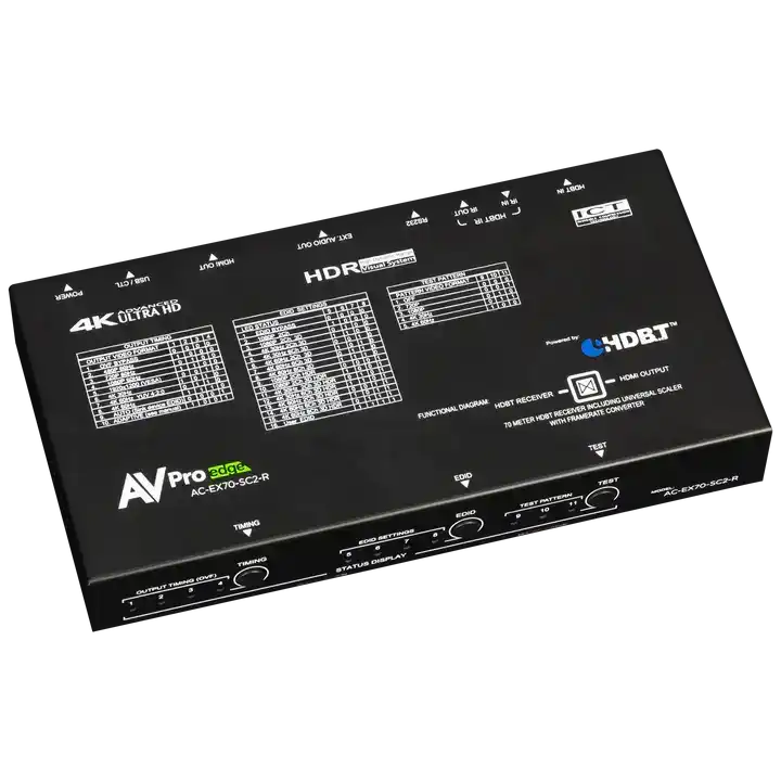 AVPro Edge AC-EX70-SC2-R 70 HDBaseT Receiver with Scaler/Fixed RGB function, and No-Drop handshake management/custom JPG Video Transmitters AVPro Edge
